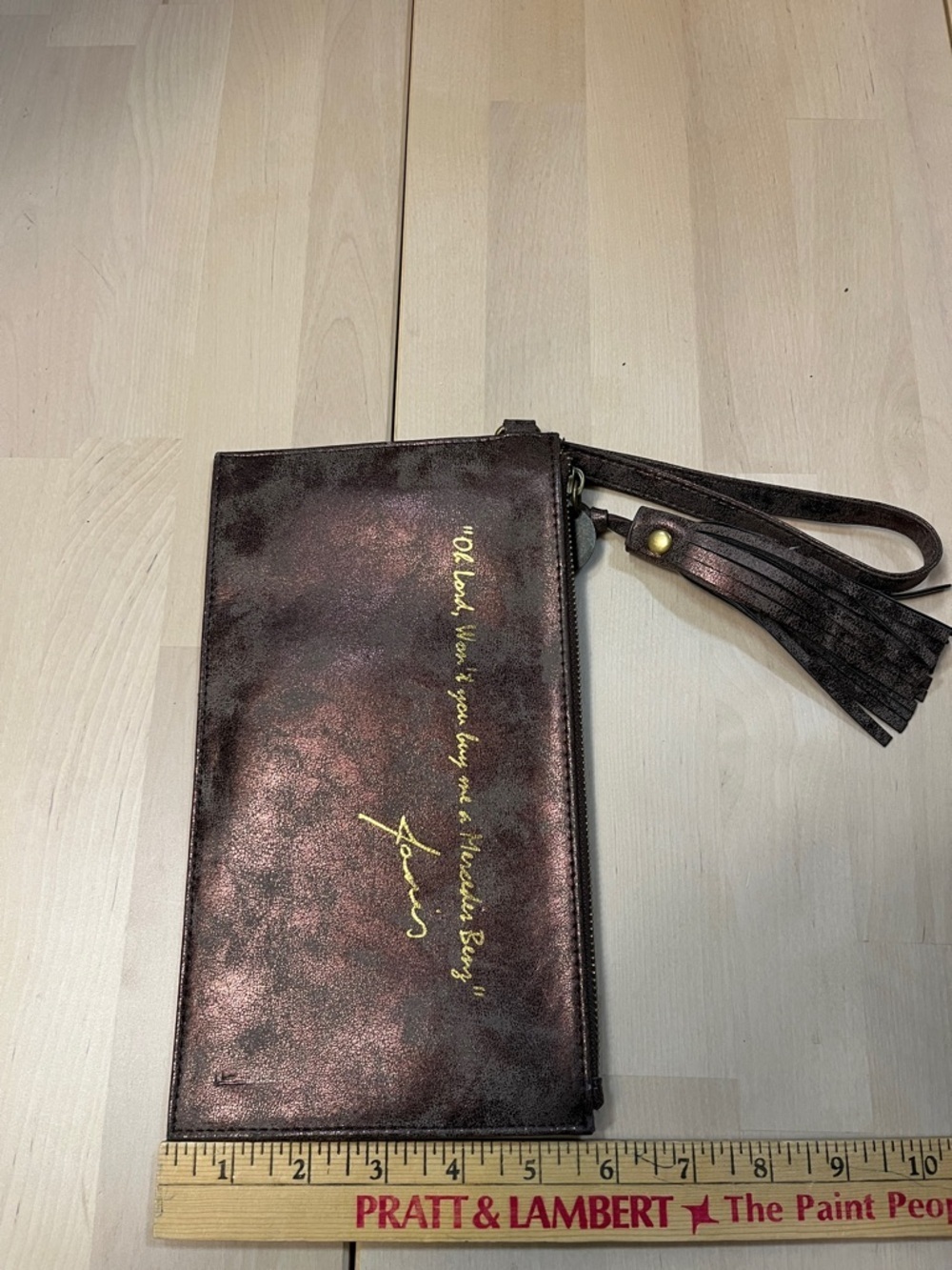 Janis Joplin “Oh Lord, Won’t You Buy Me a Mercedes Benz” Lyric Culture Wristlet - Picture 10 of 16